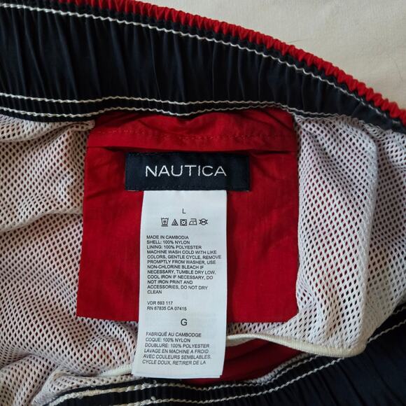 Nautica Red Swimsuit - Men's Large - 7" Inseam - Logo Detail - Picture 6 of 6